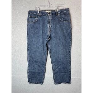 Arizona Jeans Mens 38 x 29 Relaxed Denim Medium‎ Wash Athletic Taper Blue